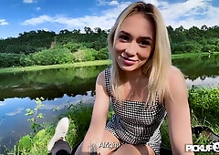 PickUpClub - Sexy Golden-haired Insta Playgirl Rika Goes on Outdoor Scooter Adventure