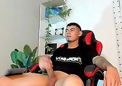 Huge Uncut Cock Solo Wank and Self Suck