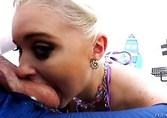 Ardent blondie Chloe Cherry has nothing against destructive anal