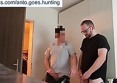 Straight Plumber Comes to Fix My Sink and Catches Me Jerking – We End Up Sucking Each Other