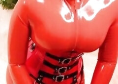 Latex Belt-on POV FemDom clip
