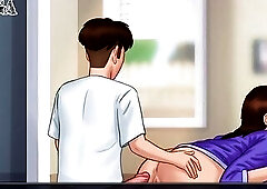 Saga sees his stepmom in the kitchen then Saga goes to the kitchen and begins to feel his stepmom then Saga does anal with his stepmom then Saga gives