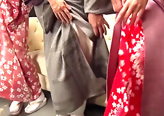 Japanese Traditional Kimono Orgy With And Friends - Maki Hojo And Hojo Maki