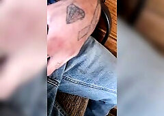 Playing with myself in kitchen, they have no clue