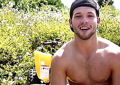 Next Door Male: Gymnast's Weight Lifting Break