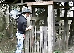 Gay Latino dude drives endless cock in his ass