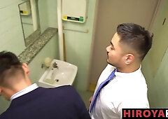 Wild Hiroya and Rio bareback take on Bao with a cock-squeezing backside in POV threesome