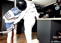 Bizarre squeezing balls by a hot Headmistress. BALLBUSTING CBT