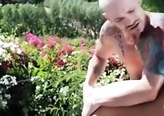 Bald man Kurt Rogers fucks girl boy at pool
