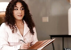 Massive titties Oriental wife in a trio with spouse and latin babe marriage counselor