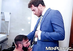 Suited Charlie Cherry raw pounds soaked plumber Dani Robles