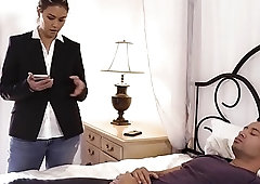 Erotic massage with a shemale leads to wild sex