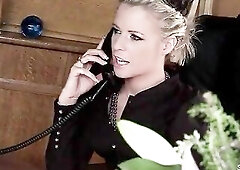 Skinny Aged Boss entice Large Breasts Older Secretary to Lesbo Sex at Office after get sexually excited with slim Teen