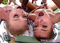 Two amazing girls, Athena and Avery are using a vibrator and a big, black dick