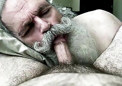 Jizz Greedy Dad Deep-throats Shaft, Drained to the Last Droplet