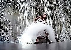 Alexa - Fastened up bride on photo shoot in photo studio CS09 Part 1