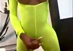 Ebony shemale fucking her bf's ass outside and in bedroom