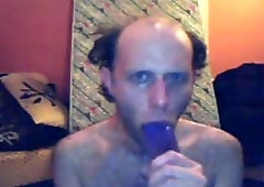 Amateur Stud Sucking Huge Toy