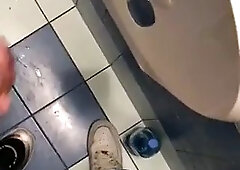 Young boy fucking in the public bathroom