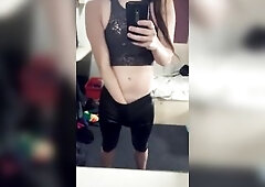 trans hotty taut wetlook bike shorts
