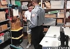 Black cop fucks gay thief