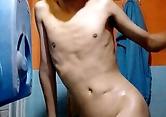 Sexy Lick Armpit in Bathroom