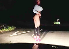 Sunny demonstrating on active road