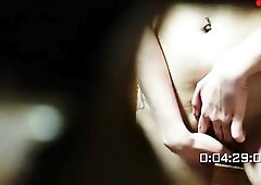 Voyeur spies on big breasted babe playing with herself