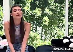 Ali who wishes to be a porn star gets banged on her casting movie scene take