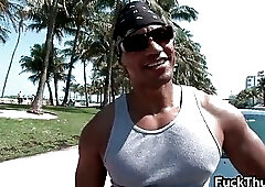 Hot Biker Picks Up White Gay Outdoor