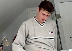 Draining off next to my window on a gorgeous winter day (money-shot) (solo masculine)