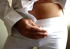 Solo Wanker Spitting Jizz On The Table