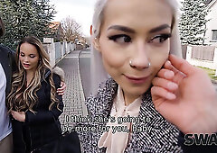 two street whores need money ,they go with a tricky horney perv whose balls a are full of sperm.