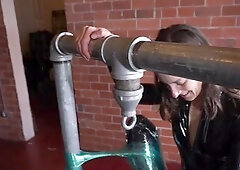 Elise Graves is going to pleasure her helpless fucking slave