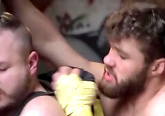 BROMO.com - Ryan in boxers smashed by big dick hunk Morgan Blake