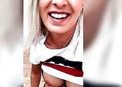 WTF completely sexually excited! Secretly masturbating in the garden