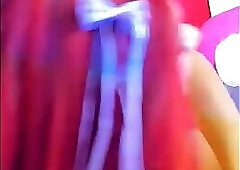 HOT Self facial, Mega huge cock squirts cum in her own mouth!