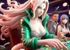 Tsunade and Madara enjoy a passionate moment together