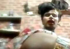 Indian Crossdresser alisha self sex