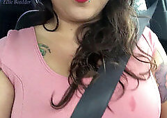 Ellie Boulder - risky public demonstrating & upskirt!