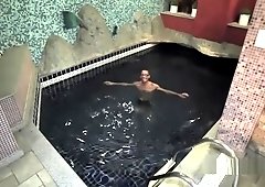 Hot glasses tgirl behind the scenes