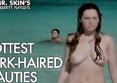 Compilation of the hottest darksome haired celebrity angels from Mrskin.com. The leading authority on celebrity nudity.Â 