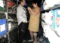He fucks his in the parts warehouse of the workshop. She is a very vicious fat woman who wants