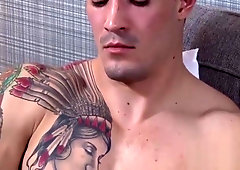 Straight Scott playing with his big dick