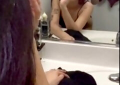 Steamy bathroom sex with a special surprise twist