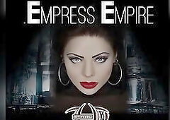 Nice-Looking blond Femdom-Goddess is wearing a red, latex suit during the time that toying her sex serf's taut butt