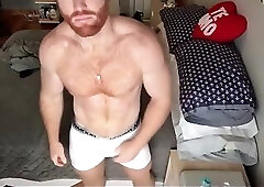 Ginger Hunk Seth Forena Bed Jerks his Cock Until He Cums