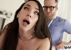 Trans cummer bareback ass fucking fucks by her doctor
