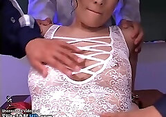 Japanese teacher gets tied and toyed in classroom
