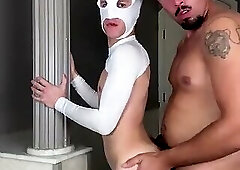 The young boy left with his little ass completely wrecked by my thick cock.
